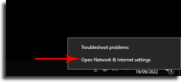speed test Open network & internet settings