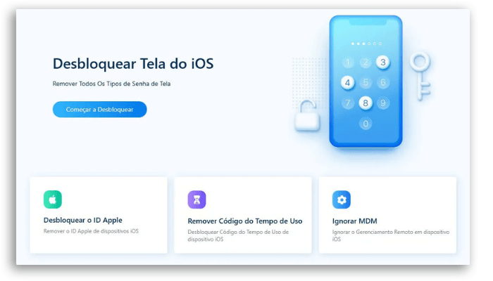 4uKey desbloquear tela iPhone