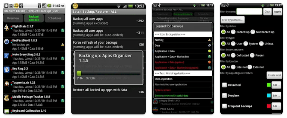 Titanium Backup apps de backup