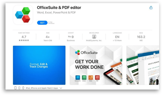 Office Suite para iOS Paquete de Oficina
