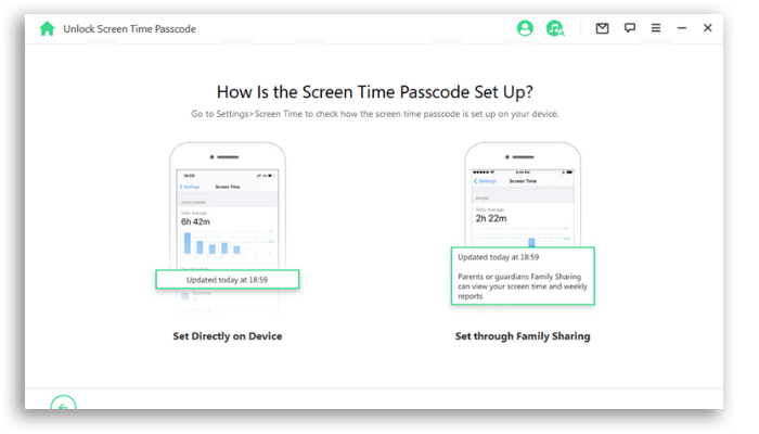 Set Directly on Device disable screen time