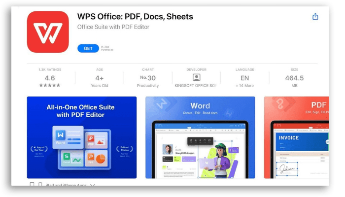 WPS Office para iOS