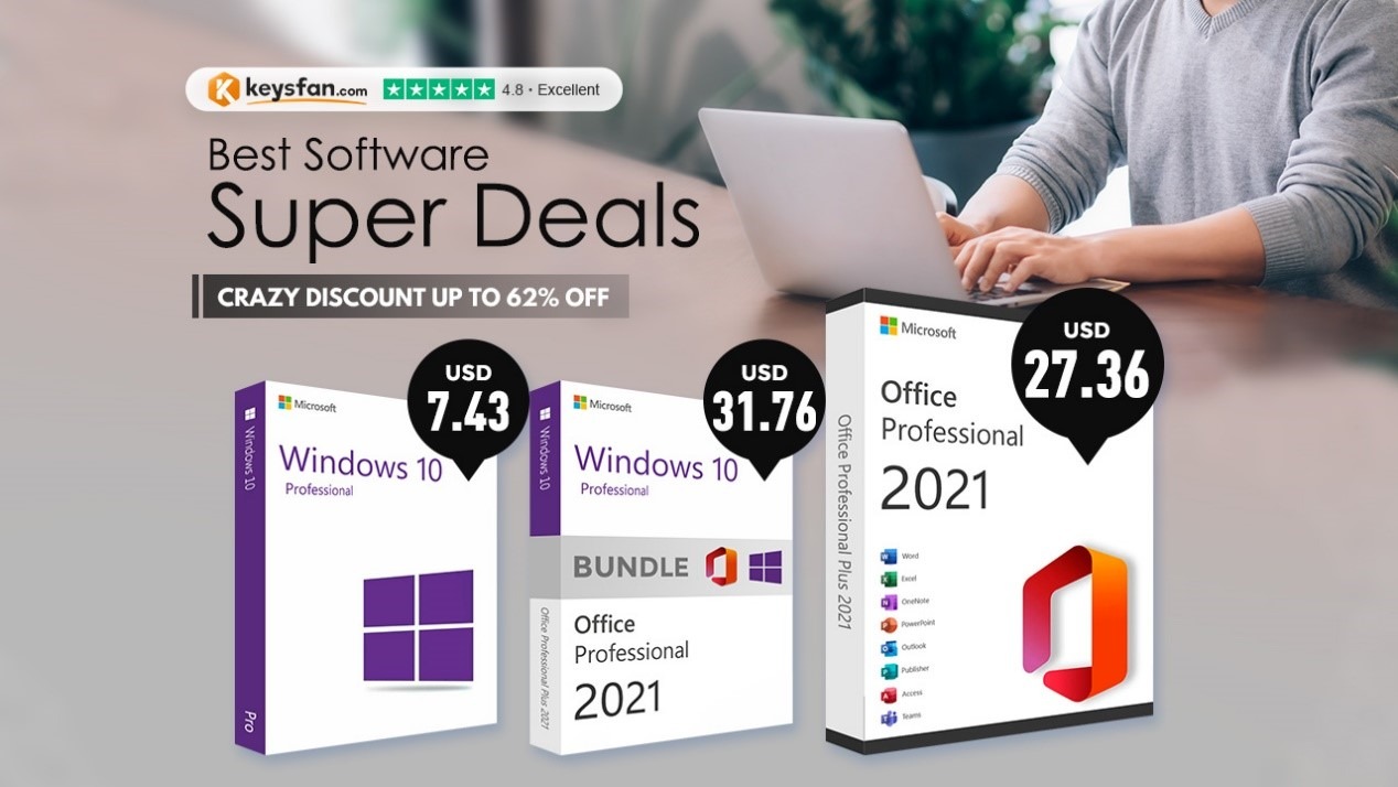 MS Office vitalício a partir de $14.13, e Windows 10 genuíno por apenas $6.49. Isso e mais ferramentas para computador com os melhores preços!
