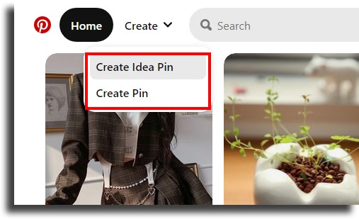 button to create new optimize pins on pinterest