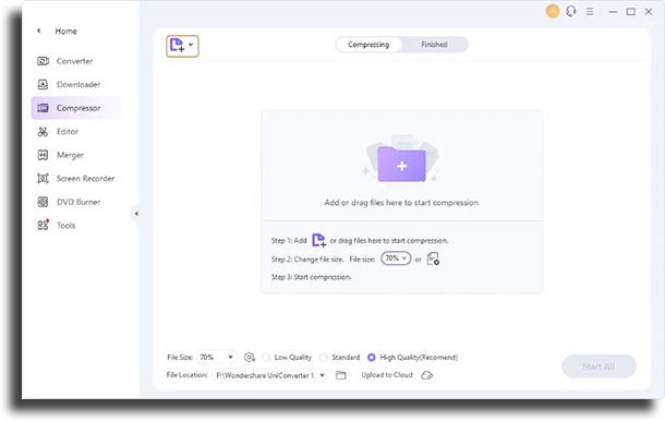 add file to compress 