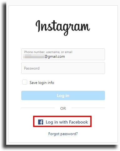 forgot password Instagram password using Facebook