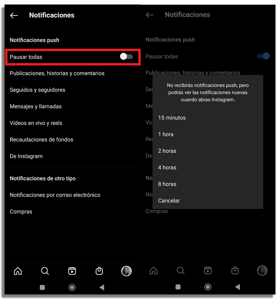 C mo desactivar las notificaciones de Instagram - 14