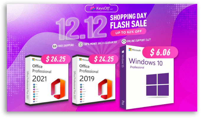 Como obter o genuino Windows 10 Pro por apenas US $ 6,06?  Keysoff Double 12 Sale oferece-lhe mais descontos!