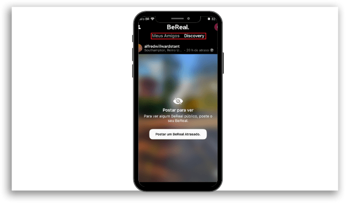 BeReal.: Opções do feed