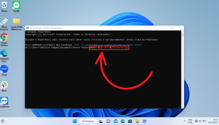 Nomeando as pastas com o Windows PowerShell