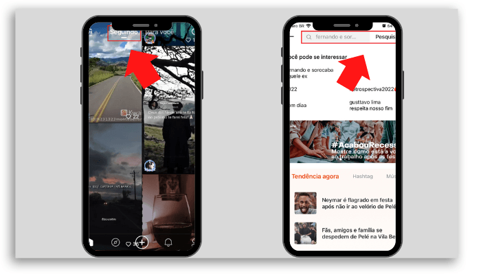Filtrando as buscas no feed