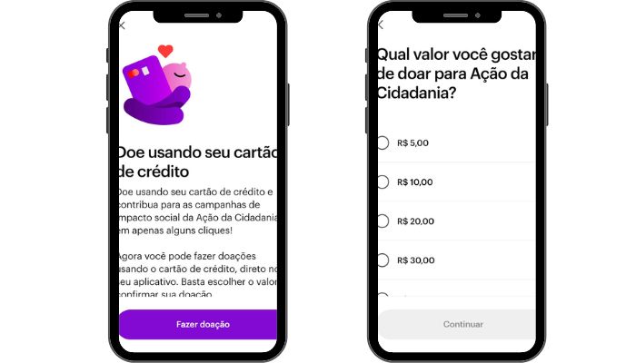 Como fazer doações pelo App do Nubank
