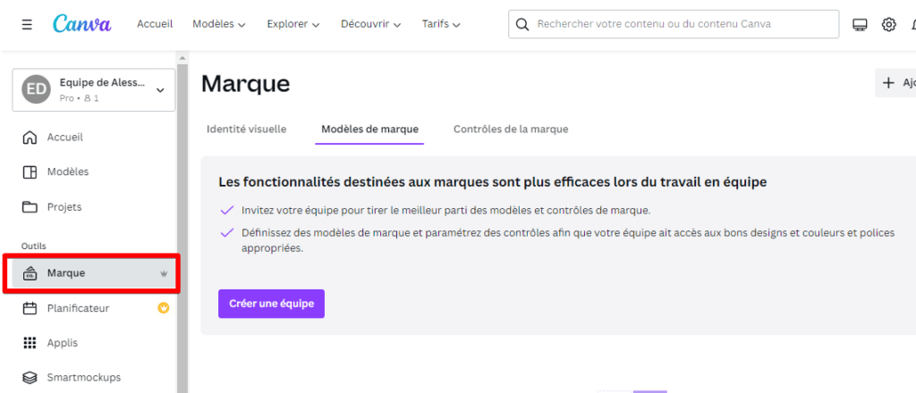 Canva Pro : un avantage pour créer votre propre marque