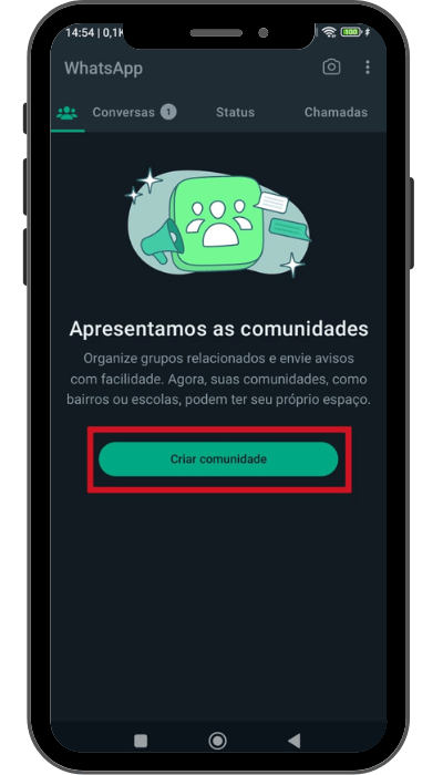 criar comunidade whatsapp android