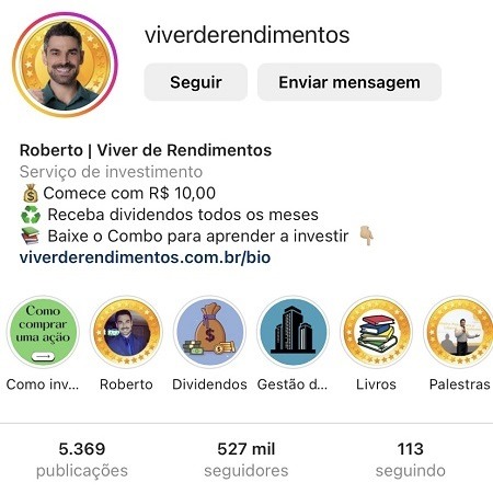 Viver de Rendimentos - Finanças no Instagram