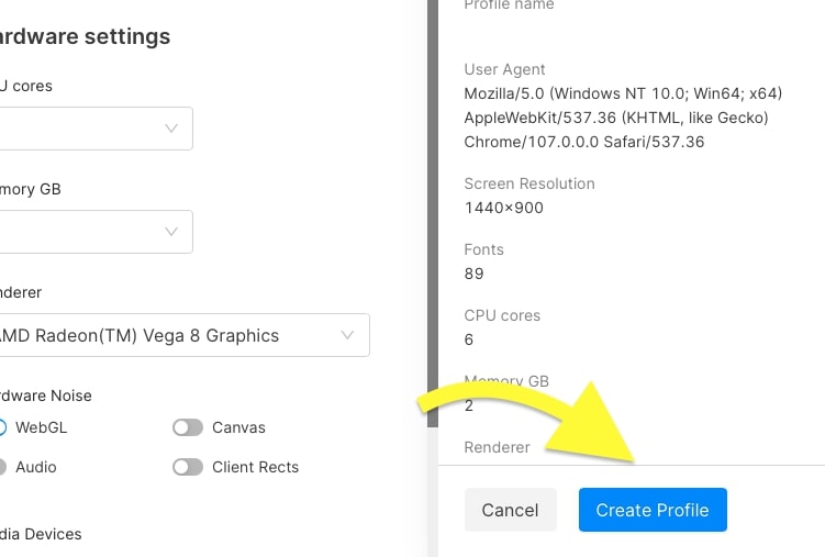 Create New Profile Octo Browser