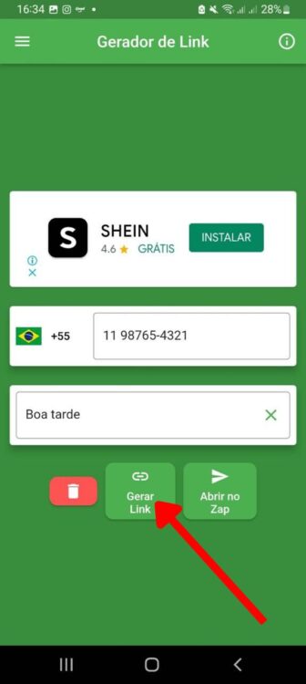 Gerar Link app