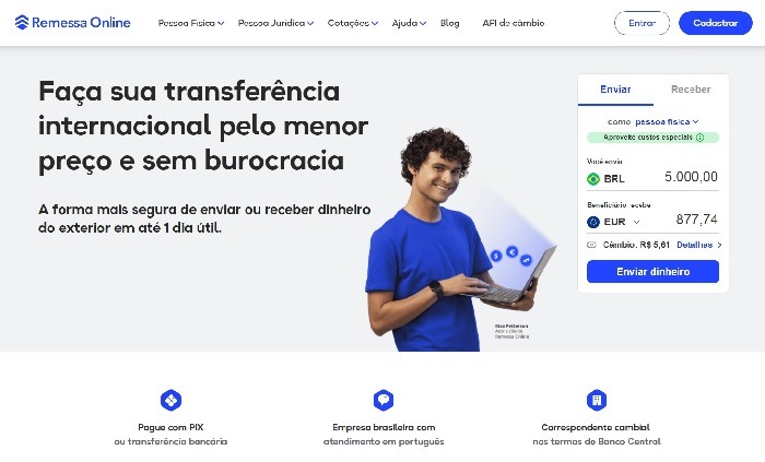 Remessa Online para receber do exterior