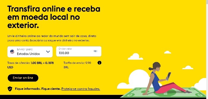 Transferências internacionais via Western Union