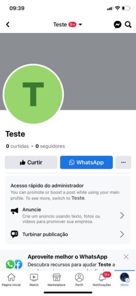 Facebook Enviar Código