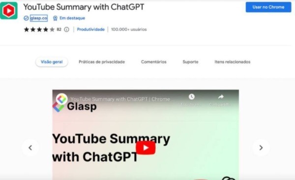 YouTube Summary Extensions pour ChatGPT