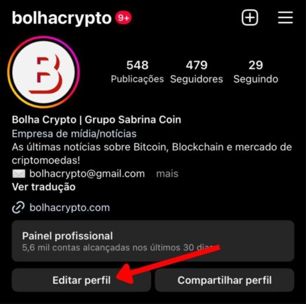 instagram Editar Perfil