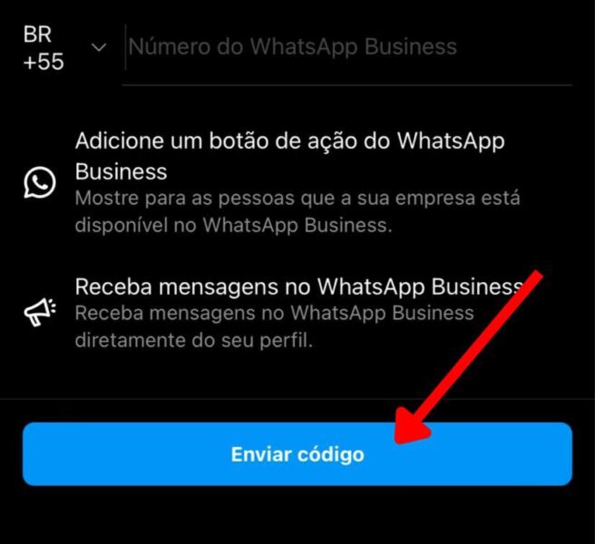 instagram Enviar código