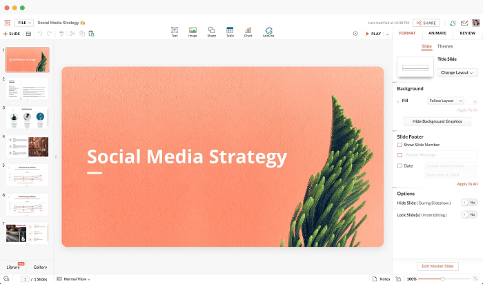 zoho show crear presentaciones