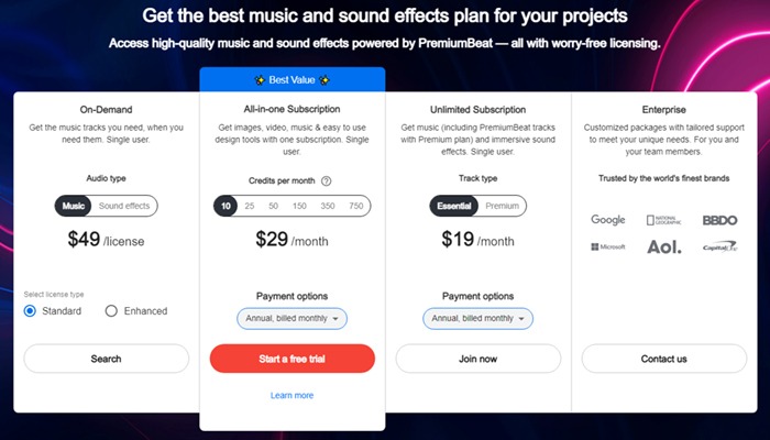 Amper Music artificial intelligence websites that create music
