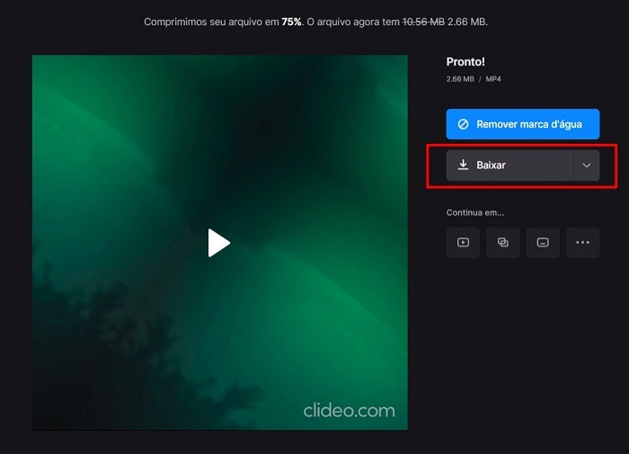 Baixar o video de clideo