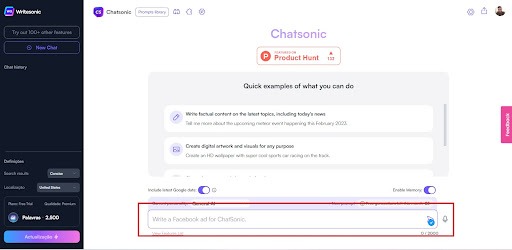 ChatSonic alternativa ao ChatGPT