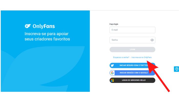 Como se inscrever no OnlyFans