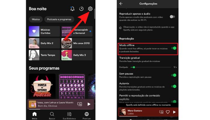Como usar o Spotify em modo offline
