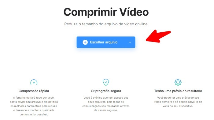 Escolher arquivo de video