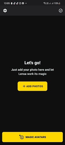 Make your face with Magic Avatars Lensa