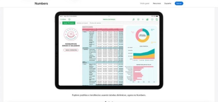 Numbers Google Planilhas vantagens e desvantagens