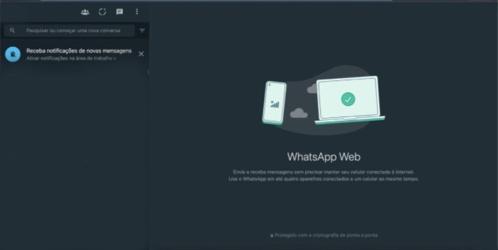 QR Code no WhatsApp finalizado