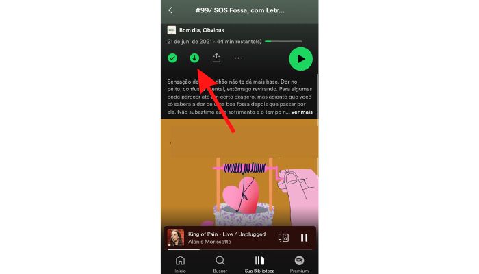 Como visualizar a música que foi salva