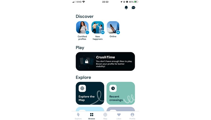 discover/browse tab