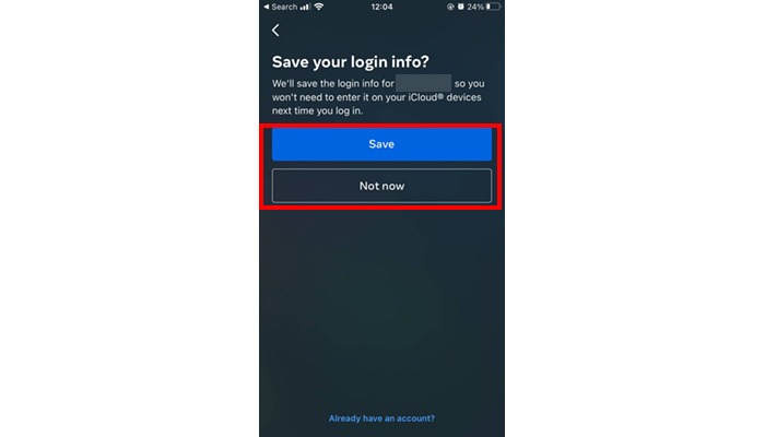 save info 