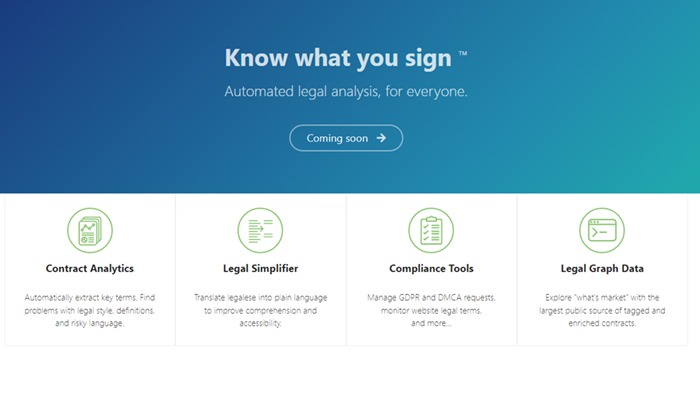 Legal Robot artificial intelligence tools