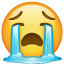 Rosto chorando rios