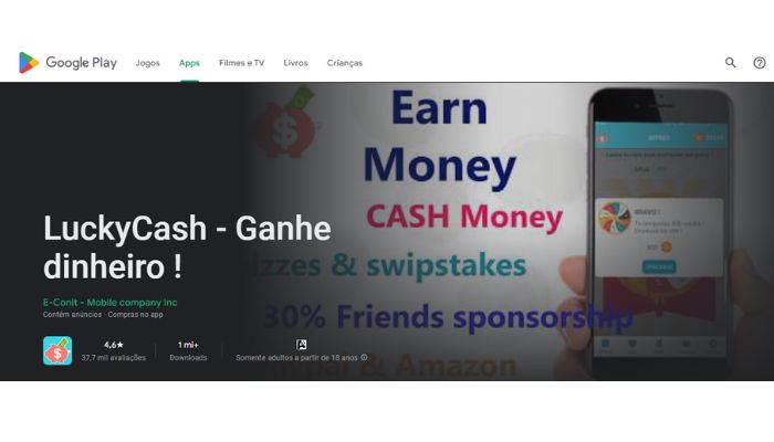 luckycash, um dos jogos que dão dinheiro de verdade