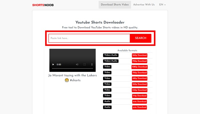 Shorts Noob Download videos on Youtube Shorts