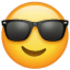 Rosto sorridente com óculos