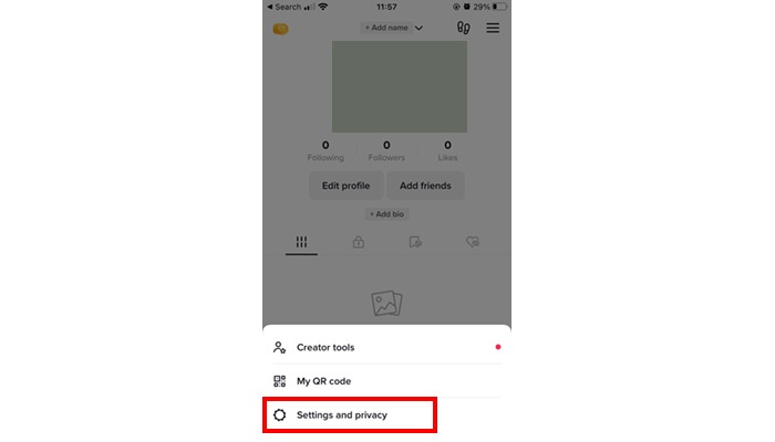 go to settings and privacy TikTok and pornography