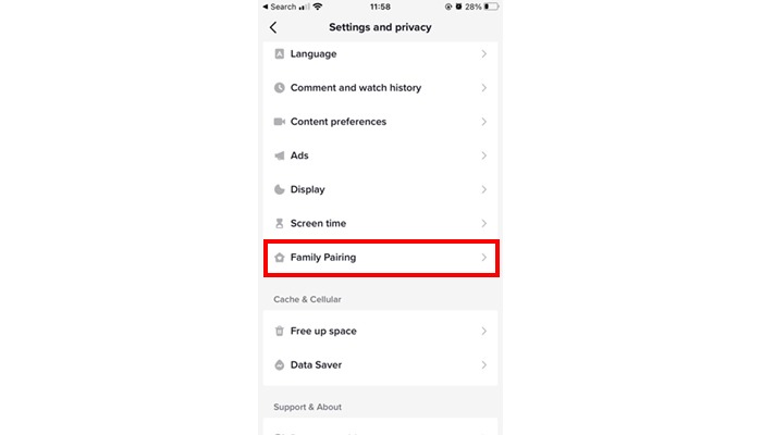 Set up family pairing 