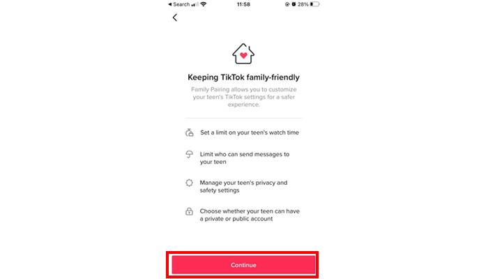 click continue 