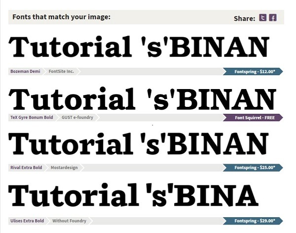 Font Identifier resultados