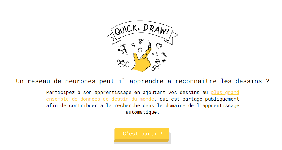Quick, Draw Sites pour dessiner